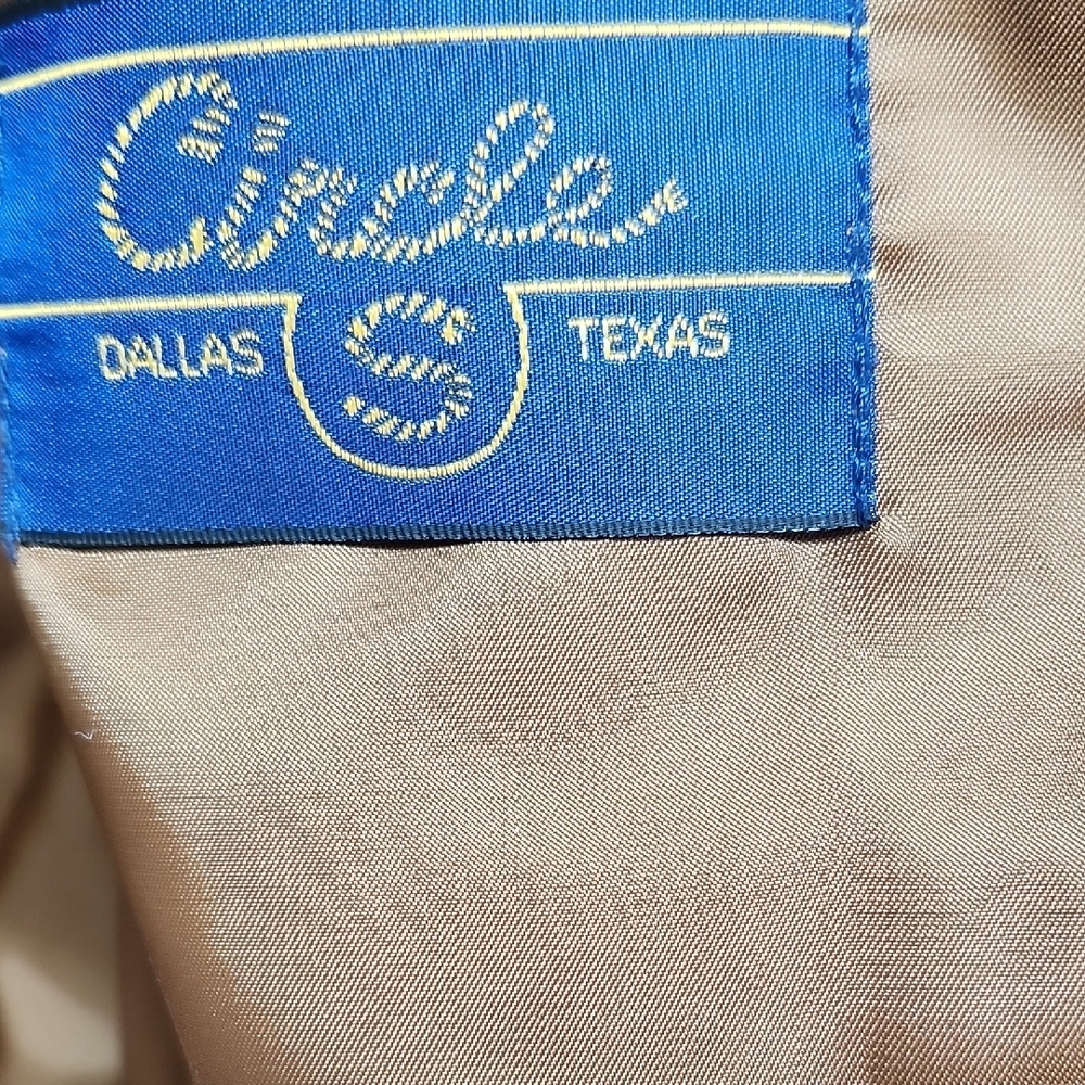 Circle S Dallas Texas Faux Suede Jacket Tan Two Button Mens 46R - Picture 2 of 11